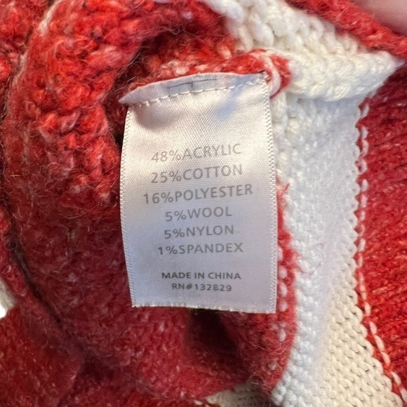 Lovers + Friends x Revolve - Kirkland Crew Sweater in Red & White Sz S - Picture 7 of 8